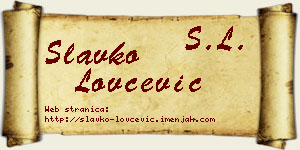Slavko Lovčević vizit kartica